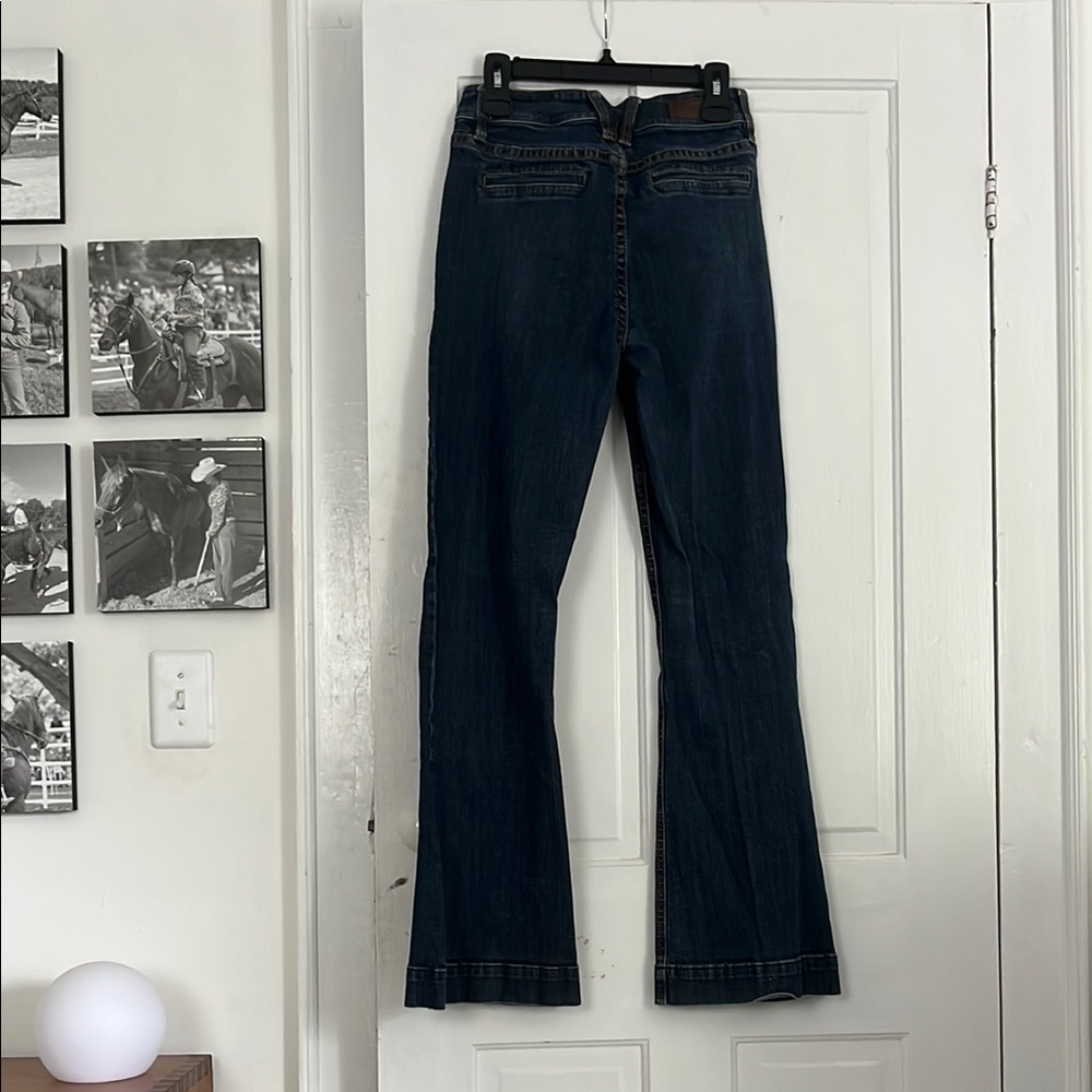 Rock & Roll Cowgirl Dark Blue Flare Jeans